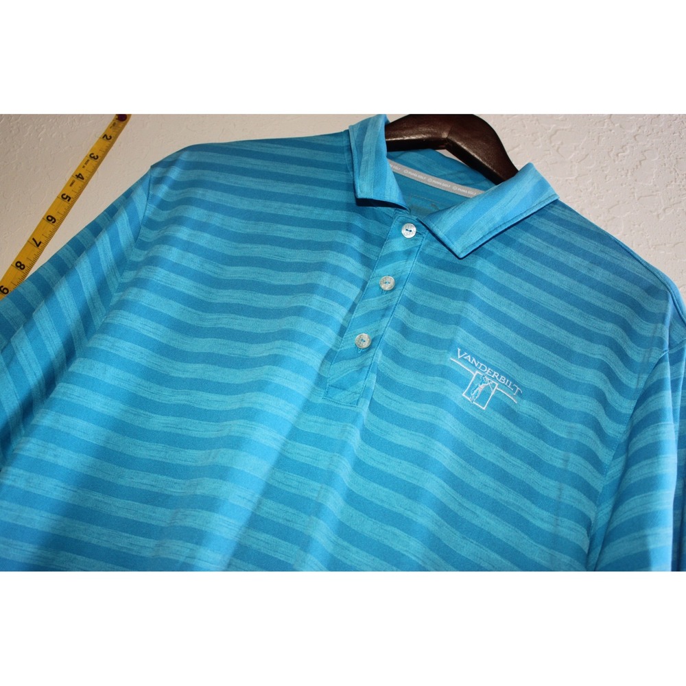 Puma Golf Vanderbilt Country Club Polo Shirt  Blue‎ Golf Athletic Mens XL Logo